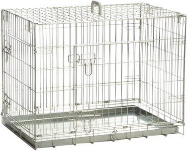 Клітка для собак Beeztees 715772 з двома дверцятами, 78x55x61 см, оцинкована