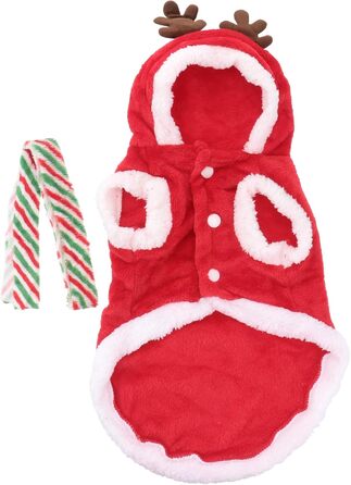 Костюм для собаки/кішки Холібанна, Різдвяний олень, тепла жилетка для зими (L)
