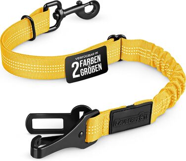 Автогурт для собак 'Argo' – регульований, з амортизацією та ISOFIX, для всіх порід (S, жовтий, 35-45 см)