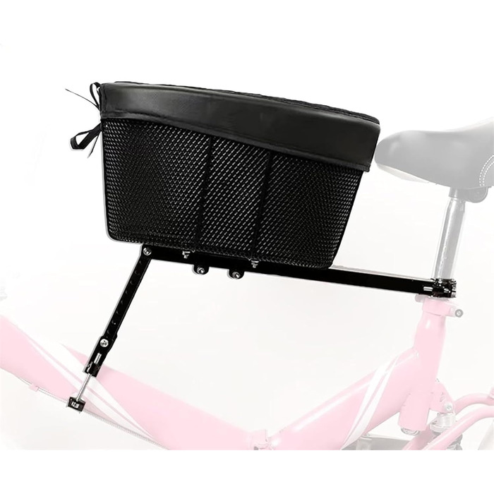 Корзина для собак на велосипед до 7.5 кг, 39 × 23 × 25 см, водовідштовхувальна, дихаюча, знімна, для собак та котів
