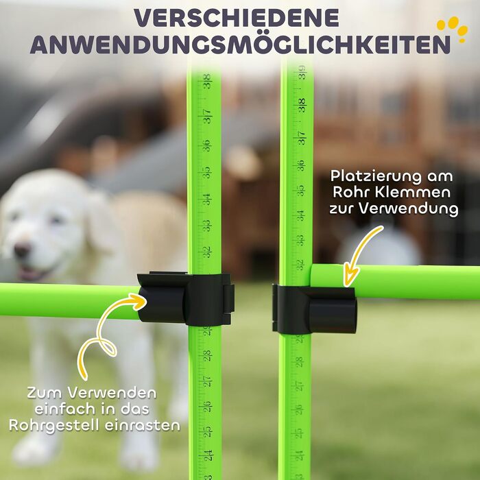 Набір для дресирування собак PawHut Agility: комплект обладнання з 12 конусами (Зелений, 99x65x94 см)