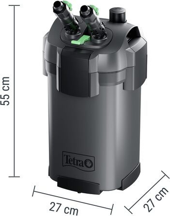 Зовнішній фільтр для акваріума Tetra EX 1500 Plus, до 600 л, потужний очищувач води, для кришталево чистої води в акваріумі, для прісноводних і морських акваріумів, внутрішній простір