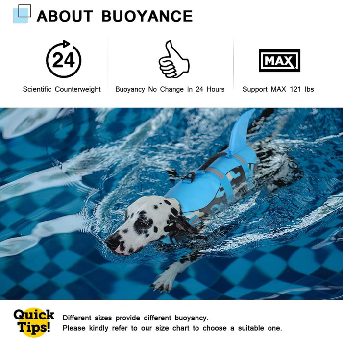 Спасальний жилет для собак 'Hai', блакизно-камуфляжний, XL (набір 1), безпечний для водних розваг