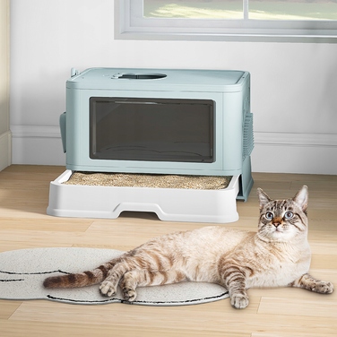 Висока когтеточка для великих кішок із зеленого сизалю