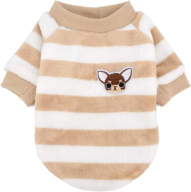 Теплий зимовий пуловер для собак ZUNEA: флісова куртка для цуценят, тепла сорочка для чихуахуа, котів, собак, дівчаток та хлопчиків, коричнева, розмір L