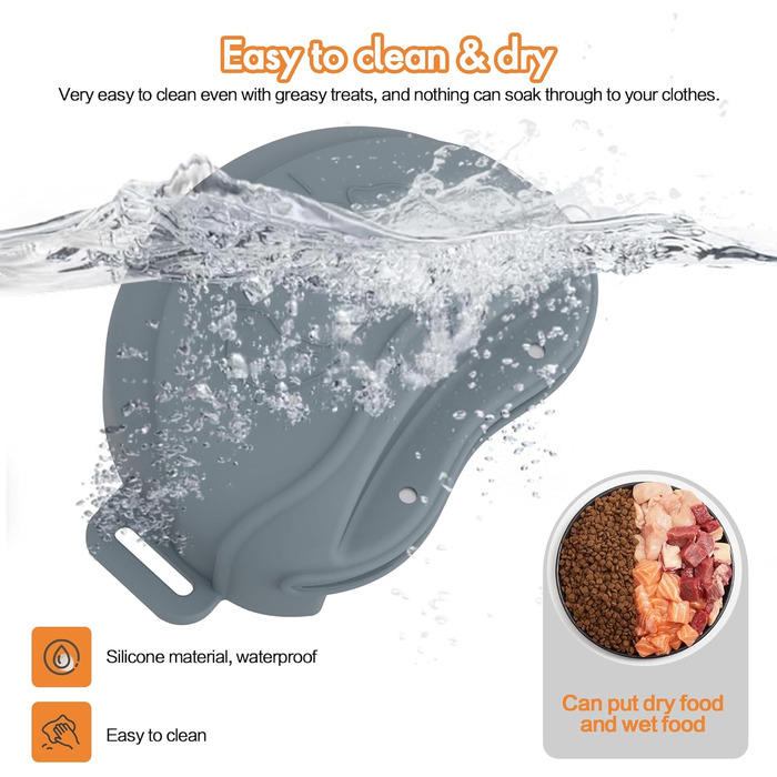 Сумка для ласощів для собак AWINNER – преміум силікон, 4 потужні магніти, регульований поясний ремінь – ідеально для дресирування цуценят та прогулянок