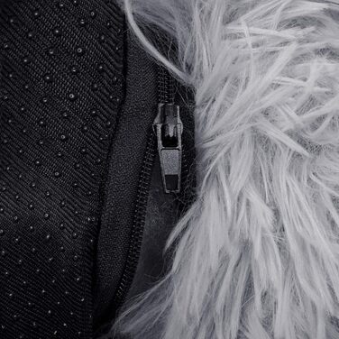 Кругле ліжко для собак Springos з штучного хутра, 90 см, сірий колір - комфортний та затишний лежак з антиковзною основою