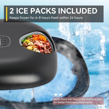 Автоматичний дозатор корму для котів FÜR Pfoten: 6 порцій, з охолодженням, програмований таймер, USB-живлення