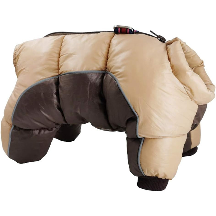 Зимові куртки та жилети для собак: теплі, водонепроникні моделі з бавовни для маленьких собак (S, коричневий)