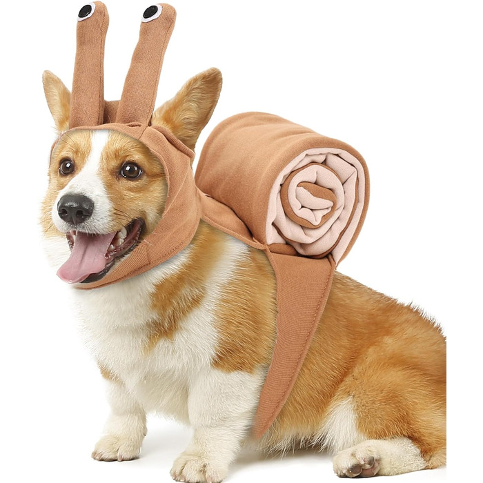 Костюм на Хелловін для домашніх тварин: костюм равлика, для собак та котів, маскарадний костюм, Хелловін, косплей (равлик, L)