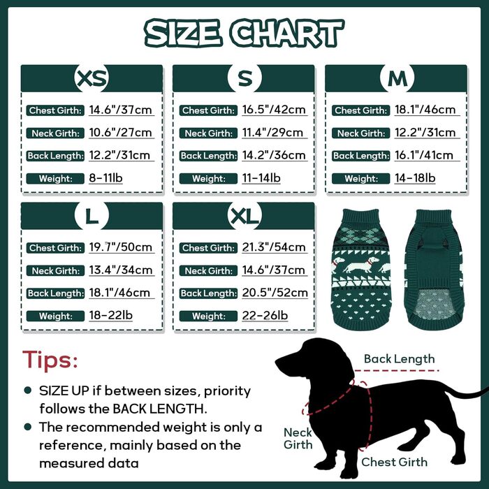 Теплий зимовий пуловер для собак з принтом такси, зручний комір, підходить для будь-якої породи, м'який, для святкування Нового року та днів народжень (XS, Зелений)