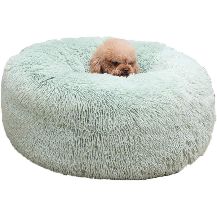 М'яке ліжко-гніздо для собак та котів, 60 см, зелене. Зручне, миється, підходить для собак та котів різних розмірів.