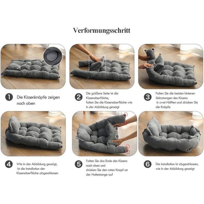 Кругле ліжко для собак Freyamy: м'яке, зрізне, для собак середніх та малих порід, рожеве (78/38x62/35x13 см)