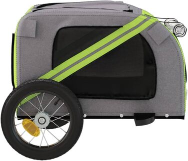 Ферштрайт (Festnight) Причіп для велосипеда, переноска для собак, 30 кг, 124 x 53 x 53 см, зелений