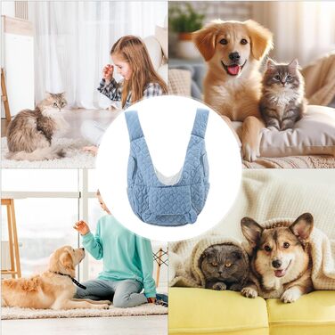 Рюкзак для собак Godpqiui | Дихаючий рюкзак-переноска для маленьких собак та котів, для цуценят, середніх котів, для прогулянок, кемпінгу, походів, їзди на велосипеді (Сапфір)