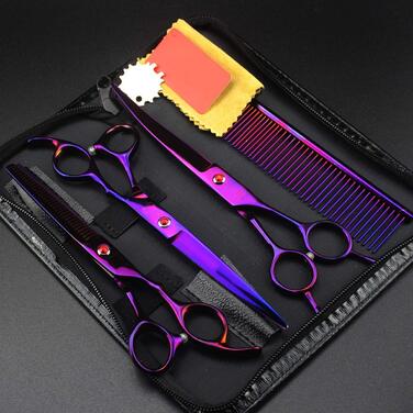 Набір для грумінгу собак: ножиці для догляду за шерстю, прямі та витончені ножиці, 3 шт.
