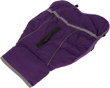 Зимова куртка для собак з світловідбиваючими елементами, регульована, тепла, з коміром-стійкою, для малих, середніх та великих собак (Чихуахуа, Доберман), колір: фіолетовий, розмір: L