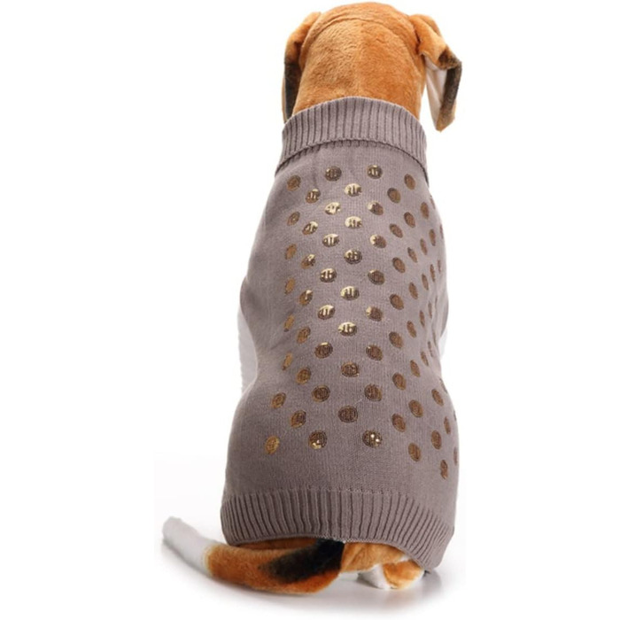 Теплий одяг для собак Angoiy Strickpuover - зимовий костюм для собак, зручний, великий розмір (Mx3pcs, сірий)