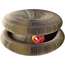 Котячий будиночок-стійка Kratzbaum: іграшка для котів, картон, коричневий, універсальний розмір