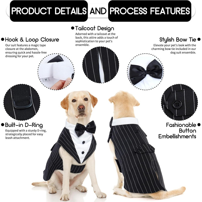 Костюм для собак 'Хюкосу Хунд' з банданою: для вечірок, свят, Хелловіну та Нового року. Підходить для собак різних розмірів.