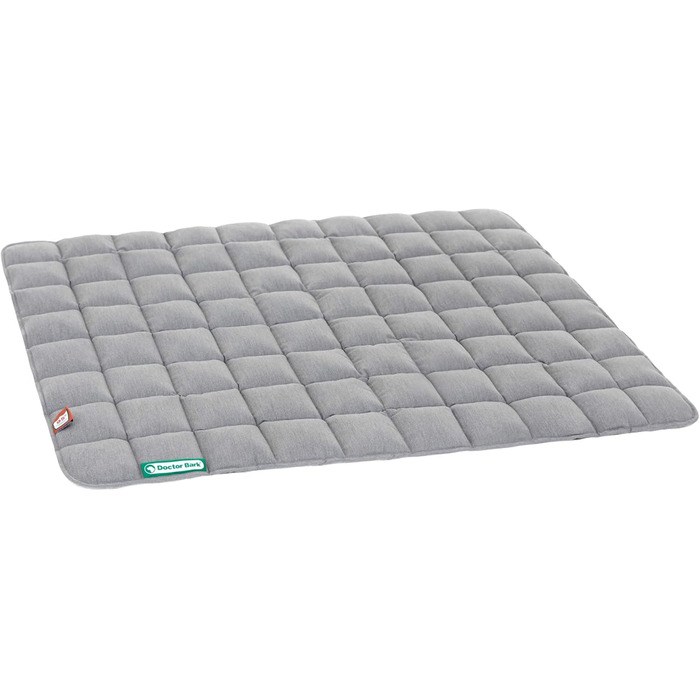 М'яка лежанка для собак Doctor Bark, розмір L, 100x80 см, світло-сіра, для великих собак, міцна, для дому та вулиці, витримує прання до 95°C