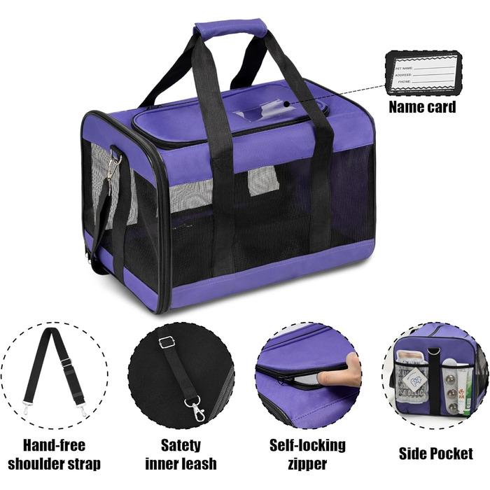 Транспортна переноска для собак та котів HITSLAM, складана, для подорожей, зелена (M)