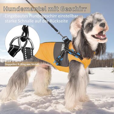 Жовта тепла куртка для собак, розмір XXL, без шлейки, для середніх собак