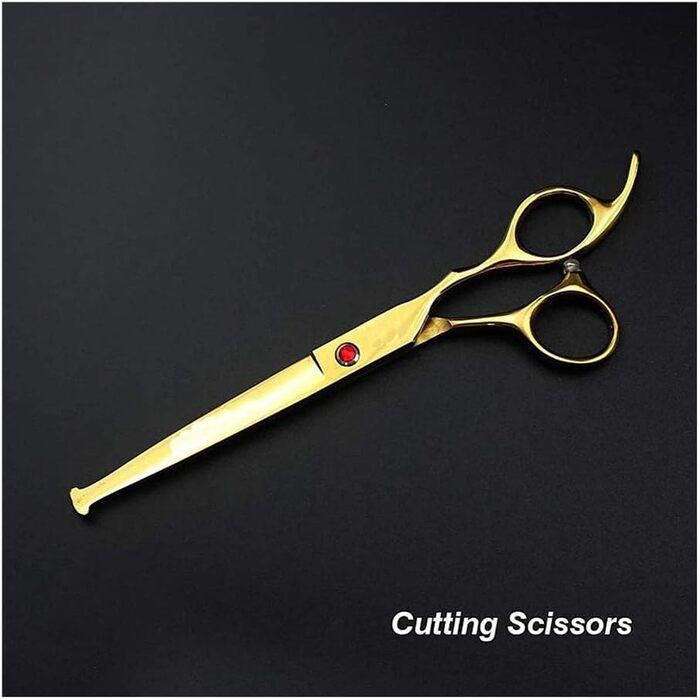 Професійна ножиця для собак, вигнута ножиця для грумінгу, ножиці для шерсті з чохлом, для собак та котів, для стрижки довгої шерсті