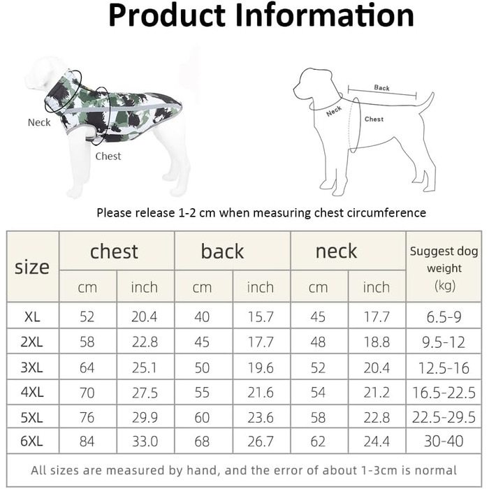 Зимовий одяг для собак: теплий пуловер та куртка для середніх та великих собак (2XL)