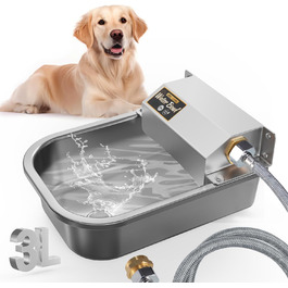 Автоматичний поїльник для води для собак, 3 літри, нержавіюча сталь, для курей та домашньої птиці, підходить для 1.9 см GHt-крана, кріплення на стіну