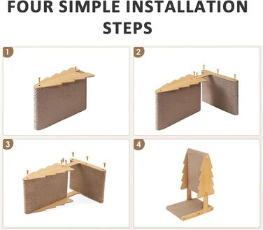 Котячий когтетоп ERNAN: 62 см, L-подібний, з картону, для захисту дивану, на стіну та кут