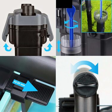 Фільтр для акваріума SunSun HBL-801 Hang On, 500 л/год, 6 Вт, до 60 л