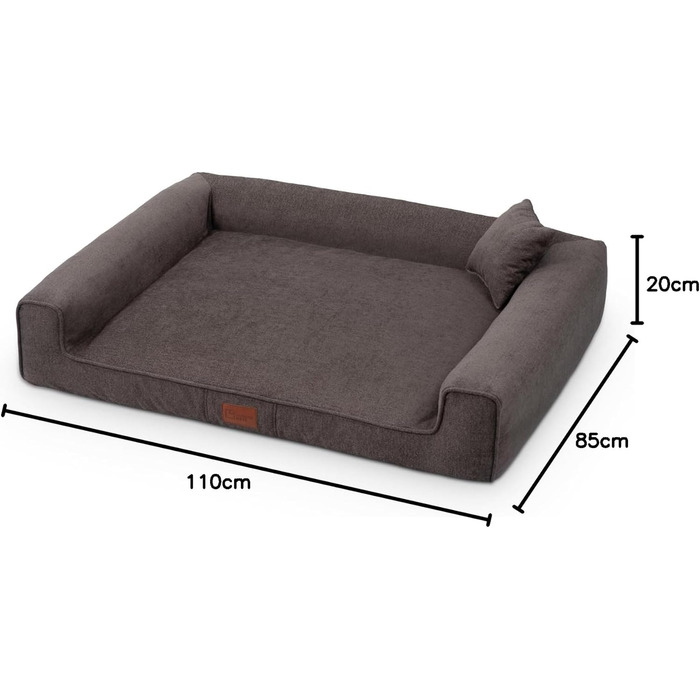 Килимок для собак Sofi Grosse - м'який, з поліуретану, XL (110x85 см), коричневий