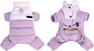 Зимова куртка для собак - водонепроникний костюм для маленьких та середніх собак (жовтий, фіолетовий, XL)
