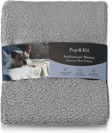 Водонепроникна лежанка для собак, флісова, розмір L, 104 x 69 см, для дивана, кімнати, авто, подорожей, сіра