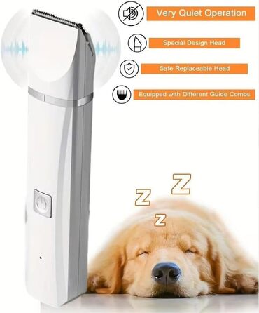 Набір для грумінгу домашніх тварин Tickle Paw 4 в 1: тример для шерсті, машинка для стрижки, шліфувальник для нігтів (для котів та собак)