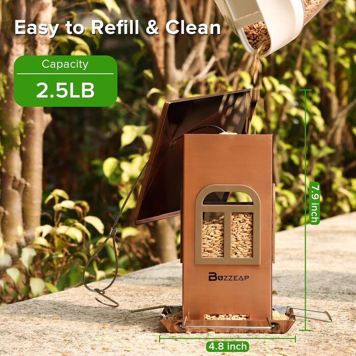Годівниця для птахів у сад/на балкон: стійка до погодних умов, для дикої природи