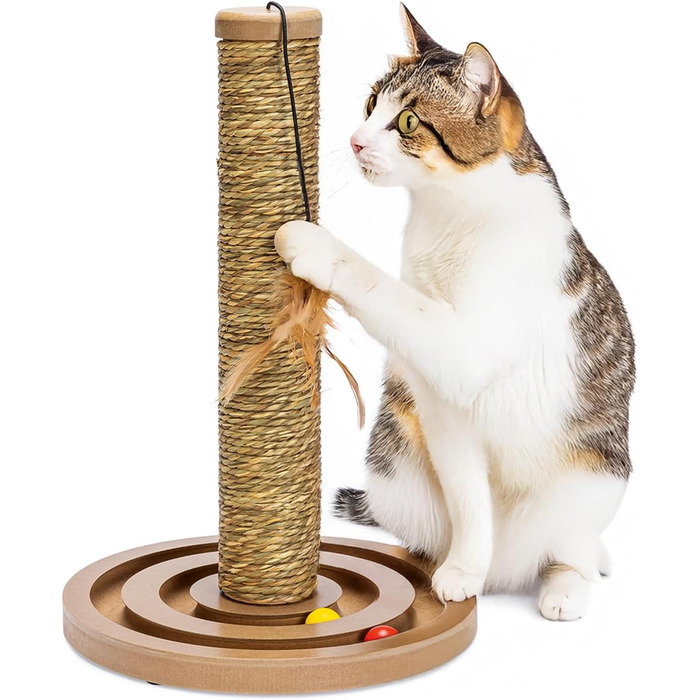 Дряпка для котів Karlie Kratzbaum Seegras з іграшкою, 44см, 30см