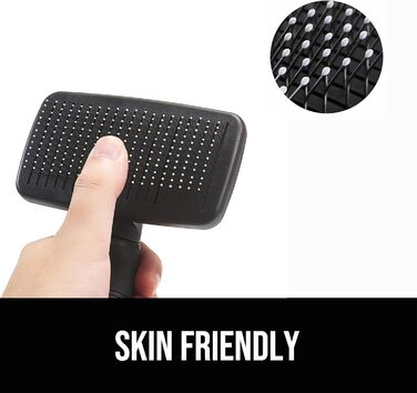 Самоочисна щітка для собак, вичісувальна щітка для довгої та короткої шерсті, турбота про шкіру, щітка для собак та котів, що видаляє шерсть, щітка для грумінгу, чорна