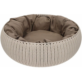 Лежанка для тварин Curver Liegeplatz, пластикова, світло-коричнева, 54 x 54 см