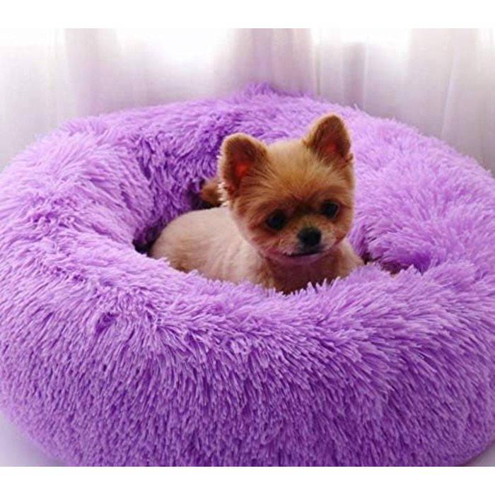 Кімната для домашніх тварин у формі пончика: ліжко для собак, ліжко для котів, гніздо для тварин, м'яке ліжко для котів та маленьких собак (60 см, Волетт)