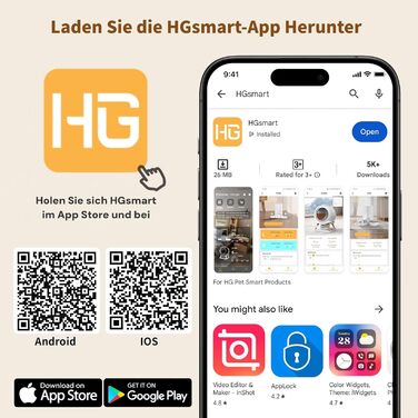 Автоматичний годівник для котів та собак HoneyGuardian з Wi-Fi, 2 миски, 3.5л, APP-керування