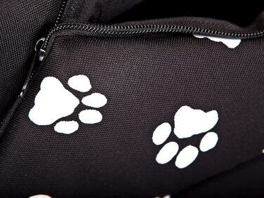 Будка для собак Будка-печера для собак м'яке ліжко для собак Будка для котів м'яка печера для котів mittle L - 52x46 см (76x72x74 см, чорний з лапами)