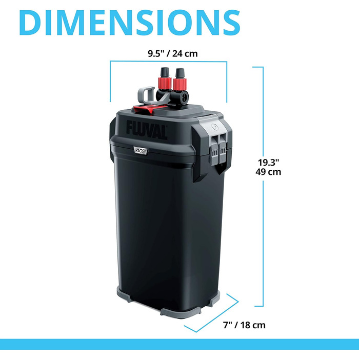 Зовнішній фільтр Fluval 407 для акваріуму, 400 л