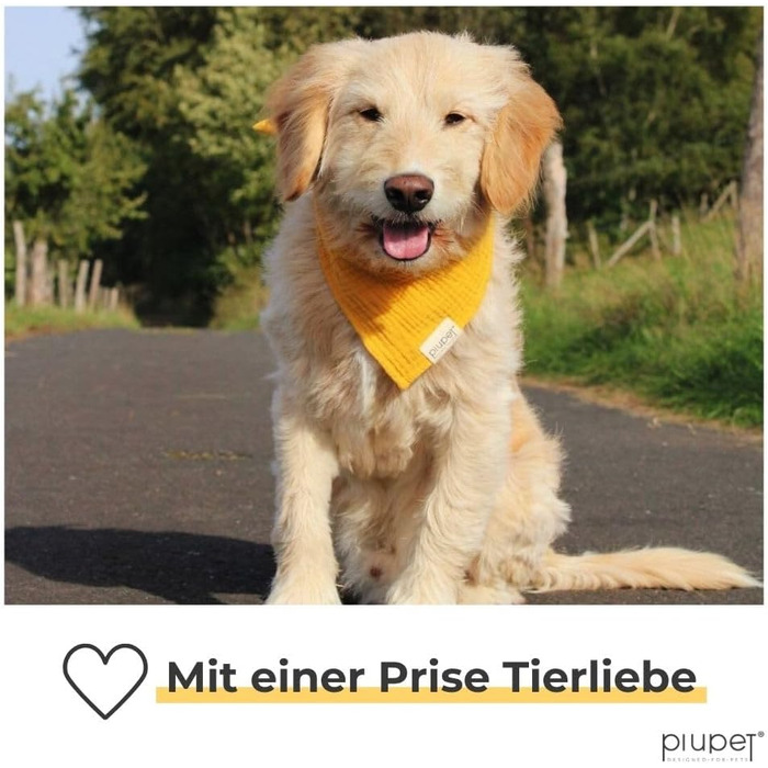 Нашийник для собак PiuPet® 2 шт. Нашийник для великих собак, стильний бандана для собак великих та малих порід, жовто-сірий колір, розмір L (76x53x53 см)