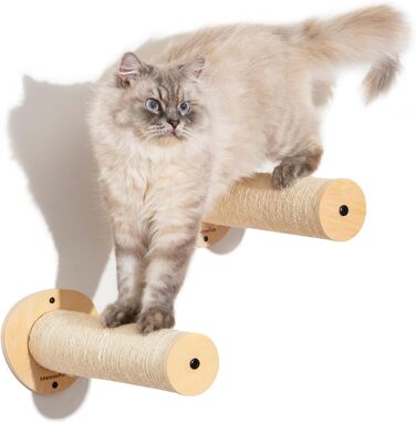 Сходи для котів Mewoofun на стіну – 2 шт. Кліматична стіна для котів з когтеточкою, сходи для лазіння (Стиль 2)