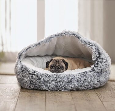 Кігтеточка-лежанка для котів та собак Weltbild - затишна печерка Ø 60 см з плюшу, як лежанка для котів або собак, печерка, що можна прати