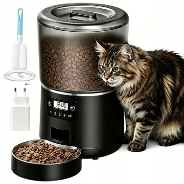 Автоматичний годувальник для котів та собак, дозатор корму 4л