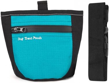 Сумка для ласощів для собак DONGKER з магнітним закриттям, поясна сумка для тренувань та виховання цуценят, швидке винагородження (Зелена)