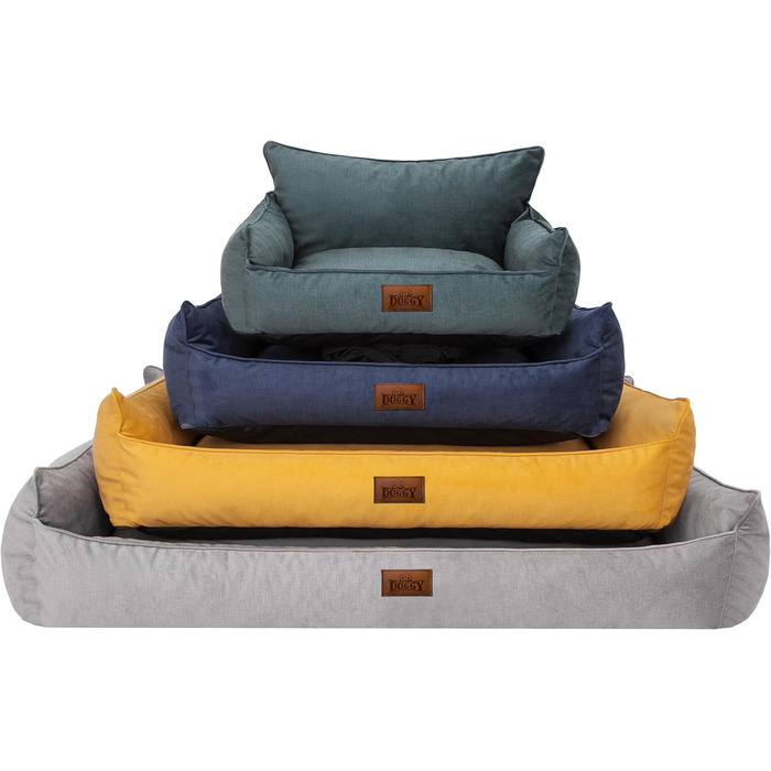 Крісло-ліжко для собак, ліжко для домашніх тварин, м'яке ліжко для собак, ліжко-матрац для собак, ліжко-софа для собак, XXL, 106 x 80 см, бежевий, екологічний льон